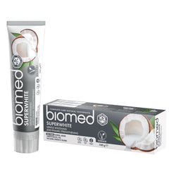 Biomed Superwhite Gentle Coconut Whitening Toothpaste 100g packaging