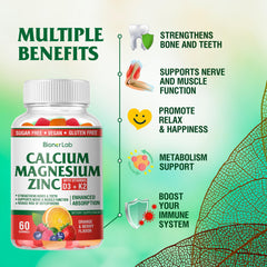 Ingredients: calcium, magnesium, zinc with vitamin D3 and K2