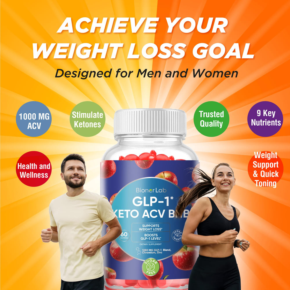 BionerLab Keto ACV Gummies closeup-gummies highlighting tasty sugar-free format
