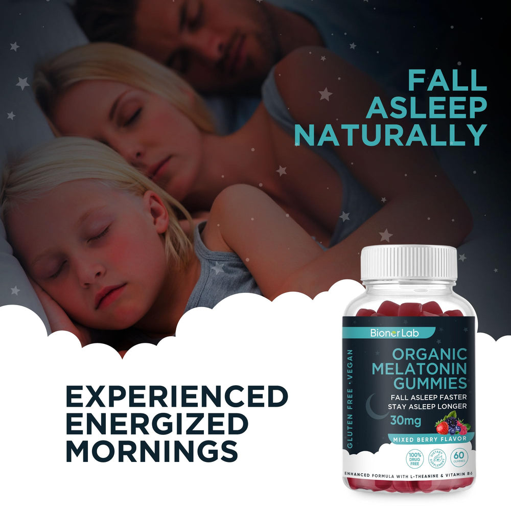 Close-up of mixed berry flavored melatonin gummies