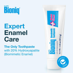 Close-up of toothpaste with visible 20% BioHAP content