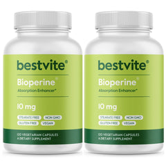 Bioperine 10mg absorption enhancer bottle – front view