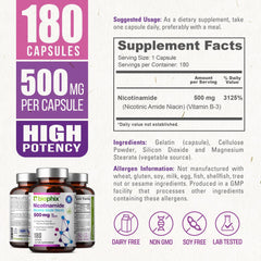 Capsules from Biophix B-3 Nicotinamide bottle