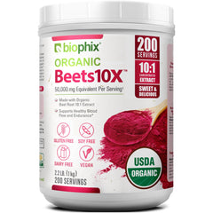 Biophix Beets10X Beet Root Powder bottle – front view