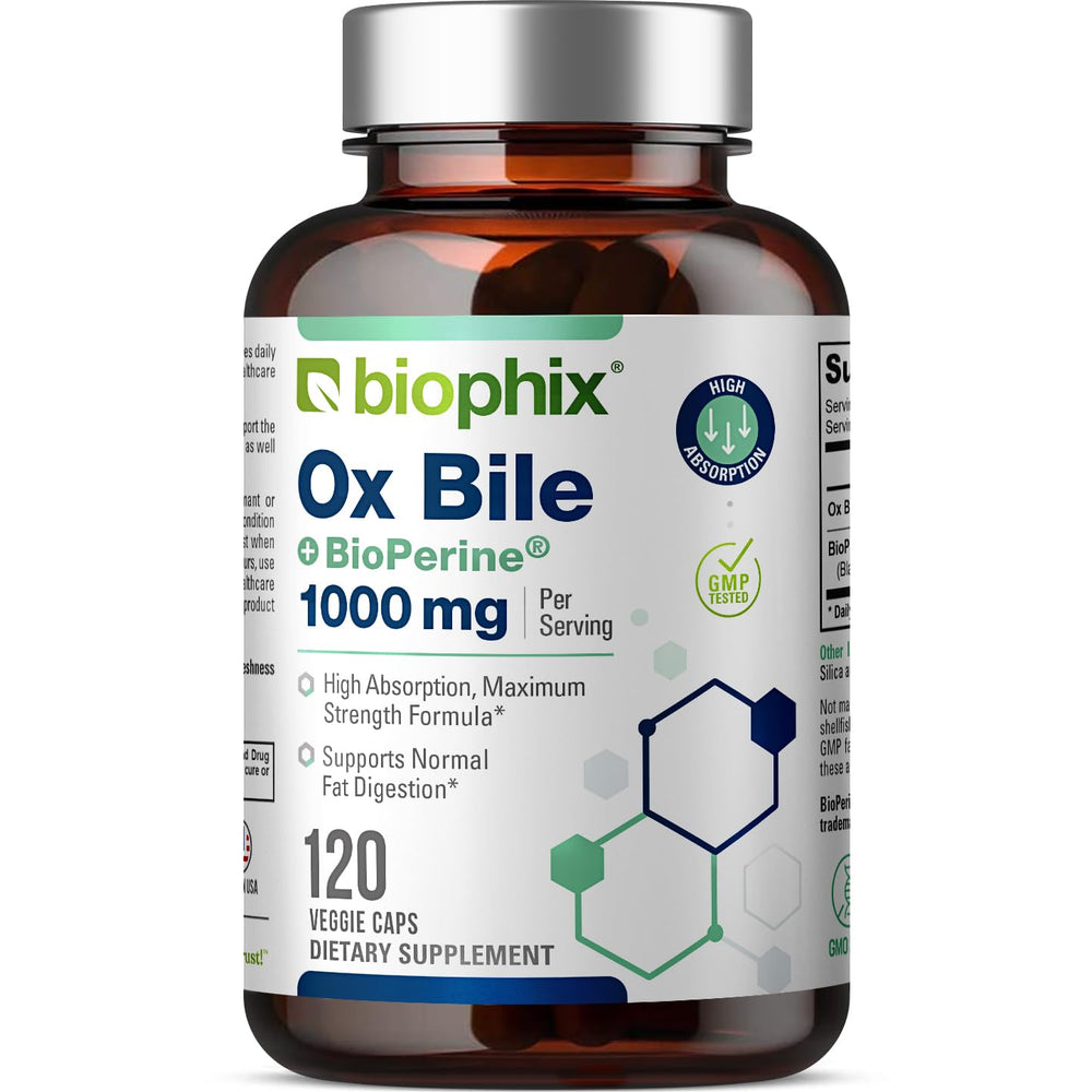 Biophix Ox Bile 1000 mg with BioPerine bottle