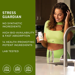 Calm night scene with Stress Guardian for restful sleep