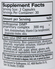 Bioresponse DIM 150 3-pack bottle label close-up