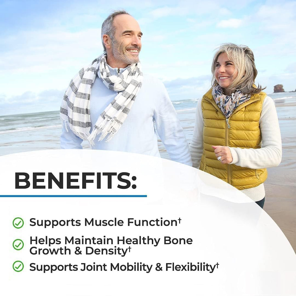 Label showing D3 and K2 for calcium delivery