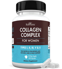 BioSchwartz hydrolyzed collagen peptide capsules bottle