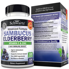Outer packaging box of BioSchwartz Elderberry Capsules