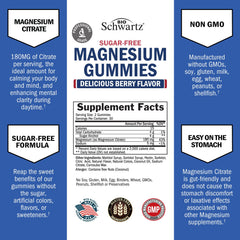 BioSchwartz Magnesium Gummies Berry flavor bottle and label