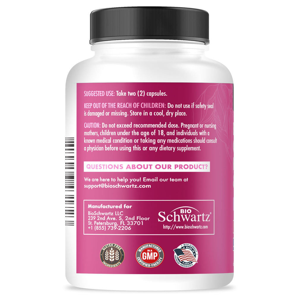 60 capsules packaging and branding for BioSchwartz supplement