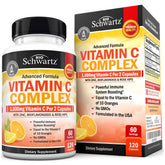 BioSchwartz Vitamin C Complex 1000mg bottle with Rose Hips, Zinc and Citrus Bioflavonoids