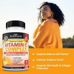 Front label of BioSchwartz Vitamin C Complex 120 count