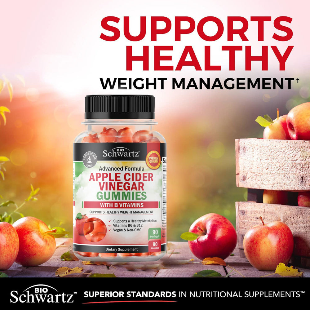 BioSchwartz weight-management gummies in pack suggesting healthy lifestyle and appetite awareness.