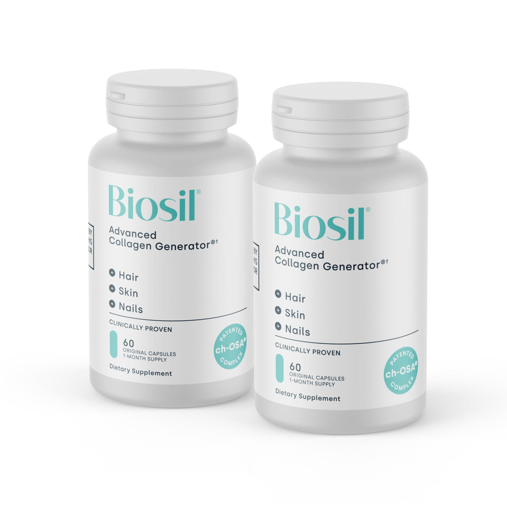 Biosil Collagen Booster bottle with label featuring ch-OSA activator