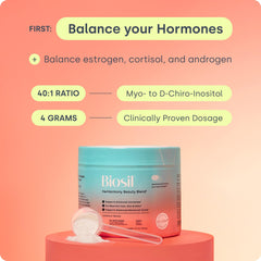 Graphic illustrating the 40:1 ratio of Myo-Inositol to D-Chiro-Inositol.