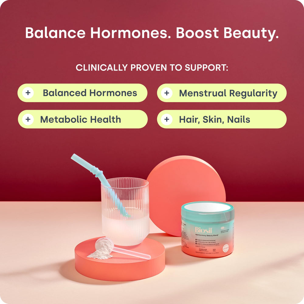 Biosil HerHarmony Beauty Blend packaging and label image.