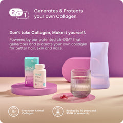 Ingredients list graphic for Biosil Advanced Hair + Nail Care