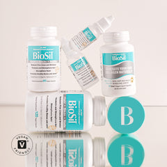 Total servings 240 across two Biosil bottles