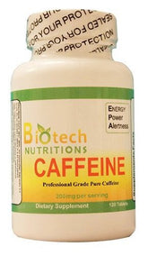 Biotech Nutritions Caffeine Dietary Supplement bottle front view