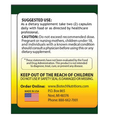 Biotech Nutritions Chromium Picolinate 1000 mcg label close-up