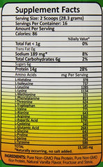 Plant-based blend of pea and rice protein for shakes