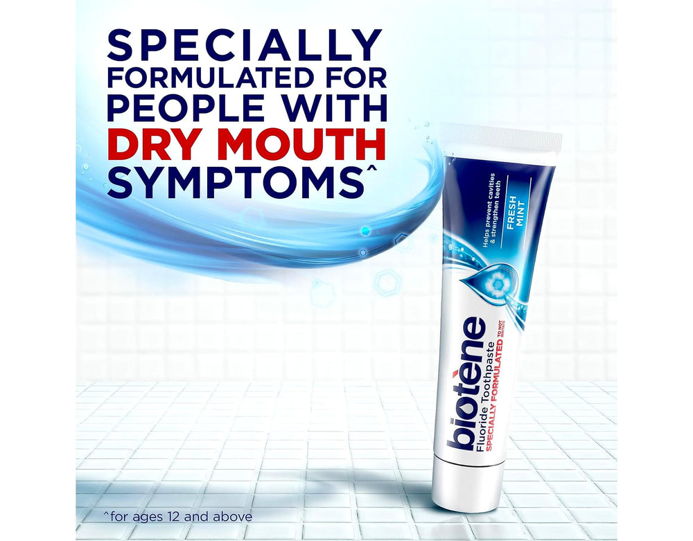 Biotene toothpaste ingredients close-up