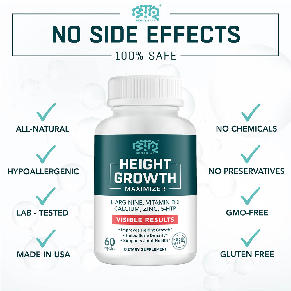 Graphic showing bone density and height growth support