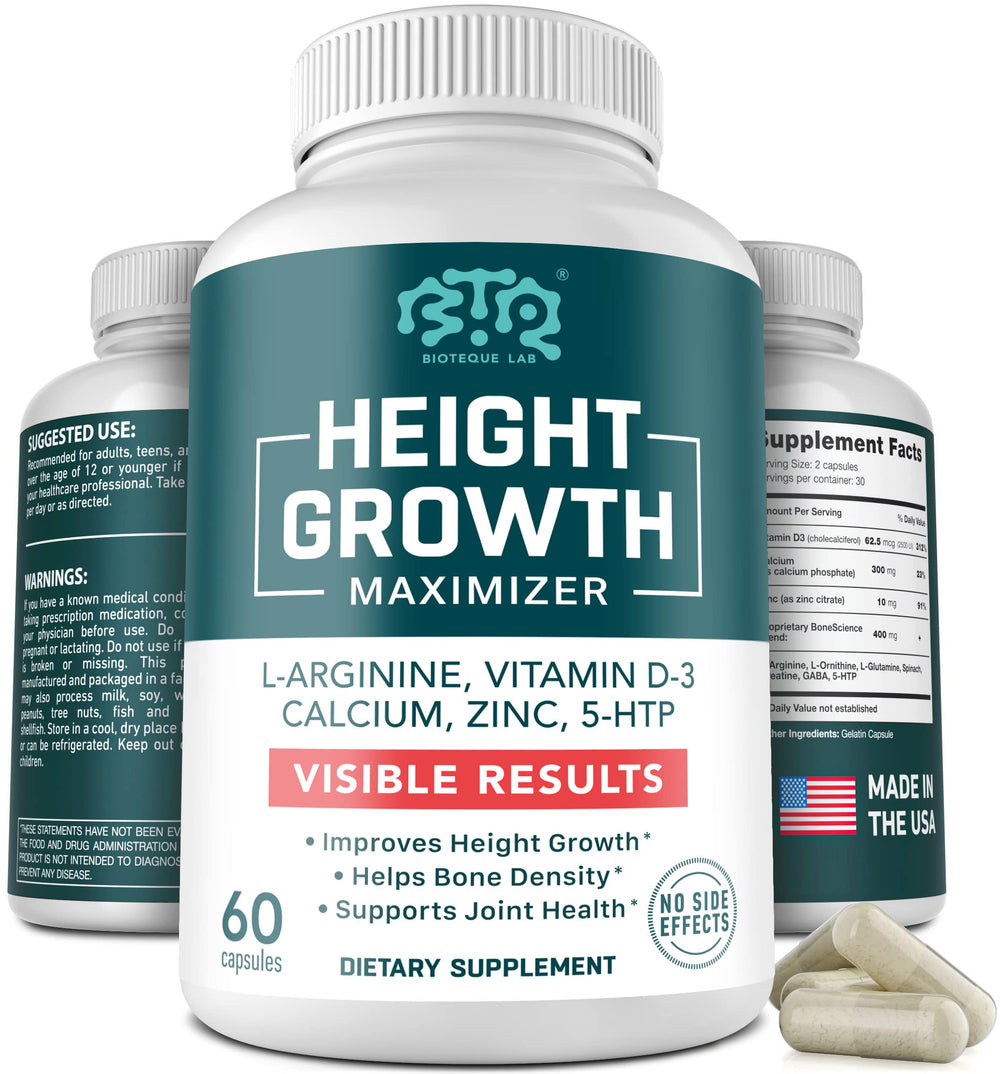 BIOTEQUELAB Height Growth Maximizer bottle with 60 capsules