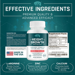 Close-up of BIOTEQUELAB height growth pills