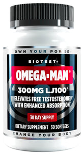 Biotest Omega-Man bottle front label with 30 softgels
