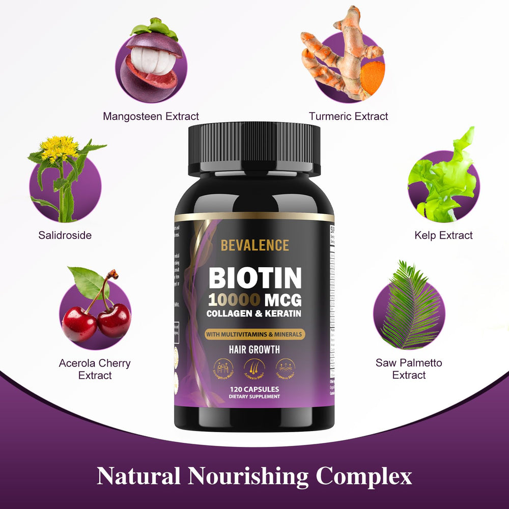 Two-month supply of Biotin hair growth capsules
