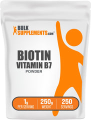 BulkSupplements Biotin 10000mcg powder – Vitamin B7 for hair, skin, nails