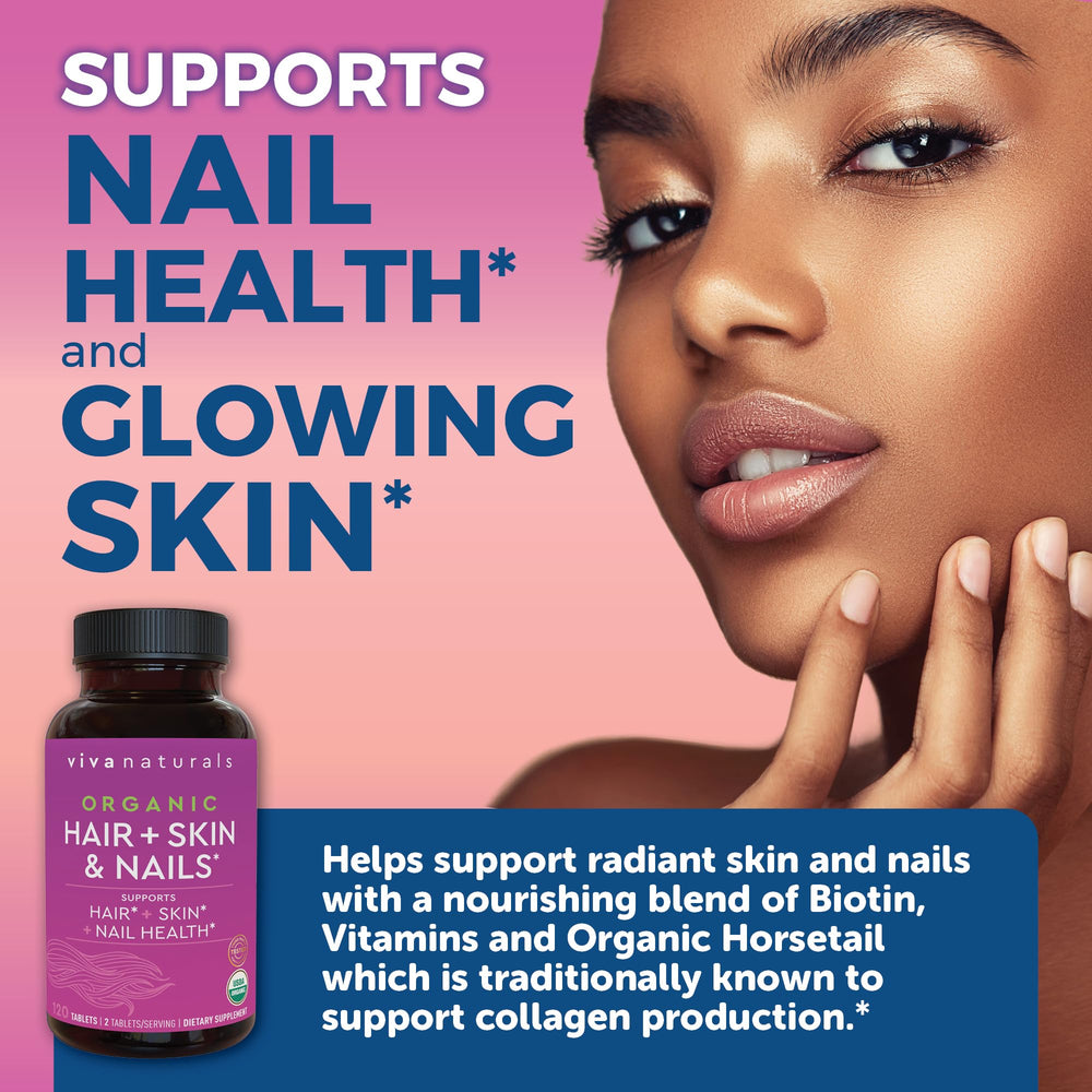 Organic horsetail and spirulina included in Biotin 5000 mcg supplement