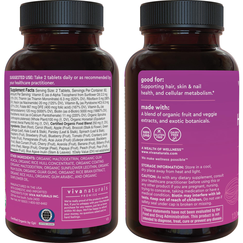 Packaging of Biotin 5000 mcg for women, 120 count