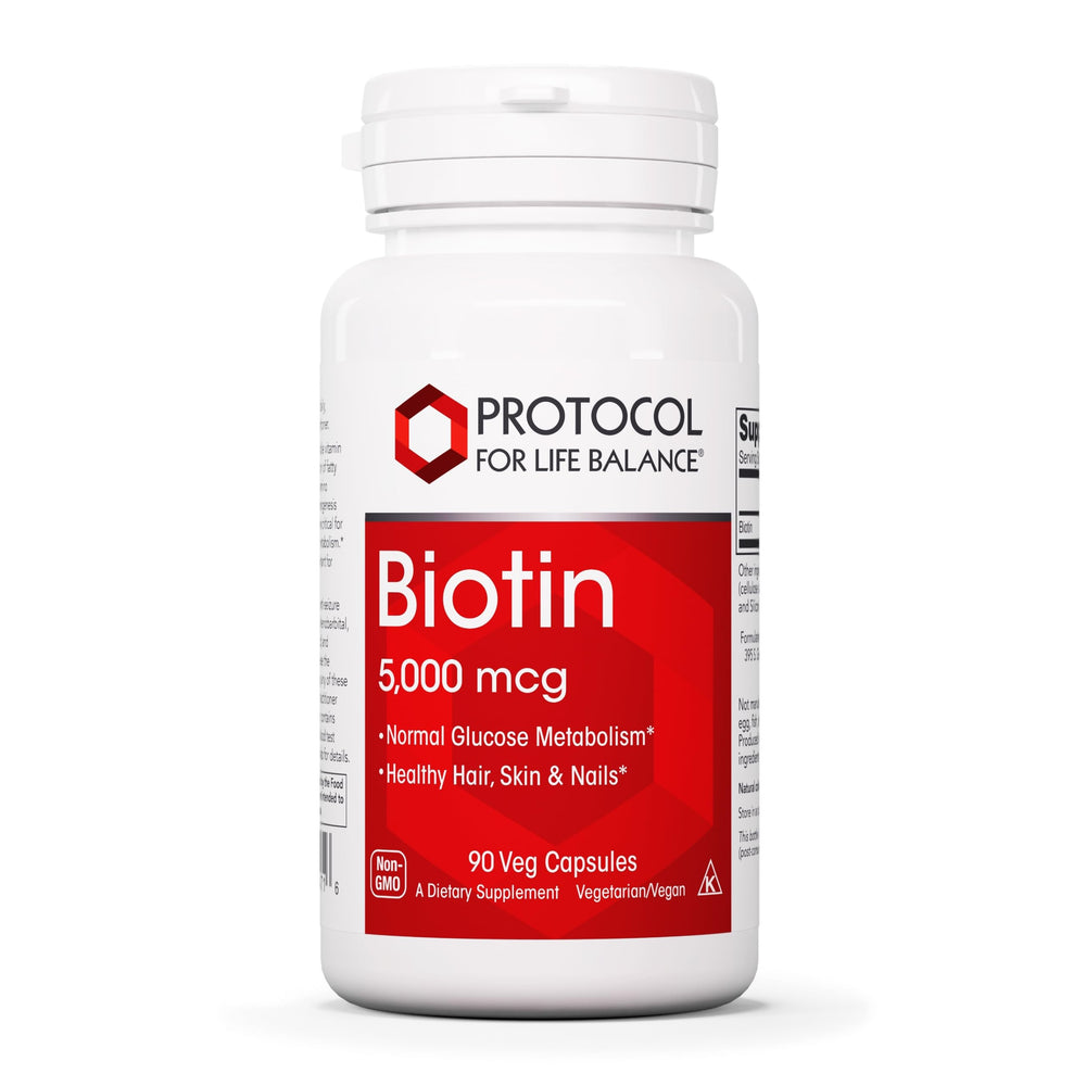 Biotin 5000 mcg capsules label