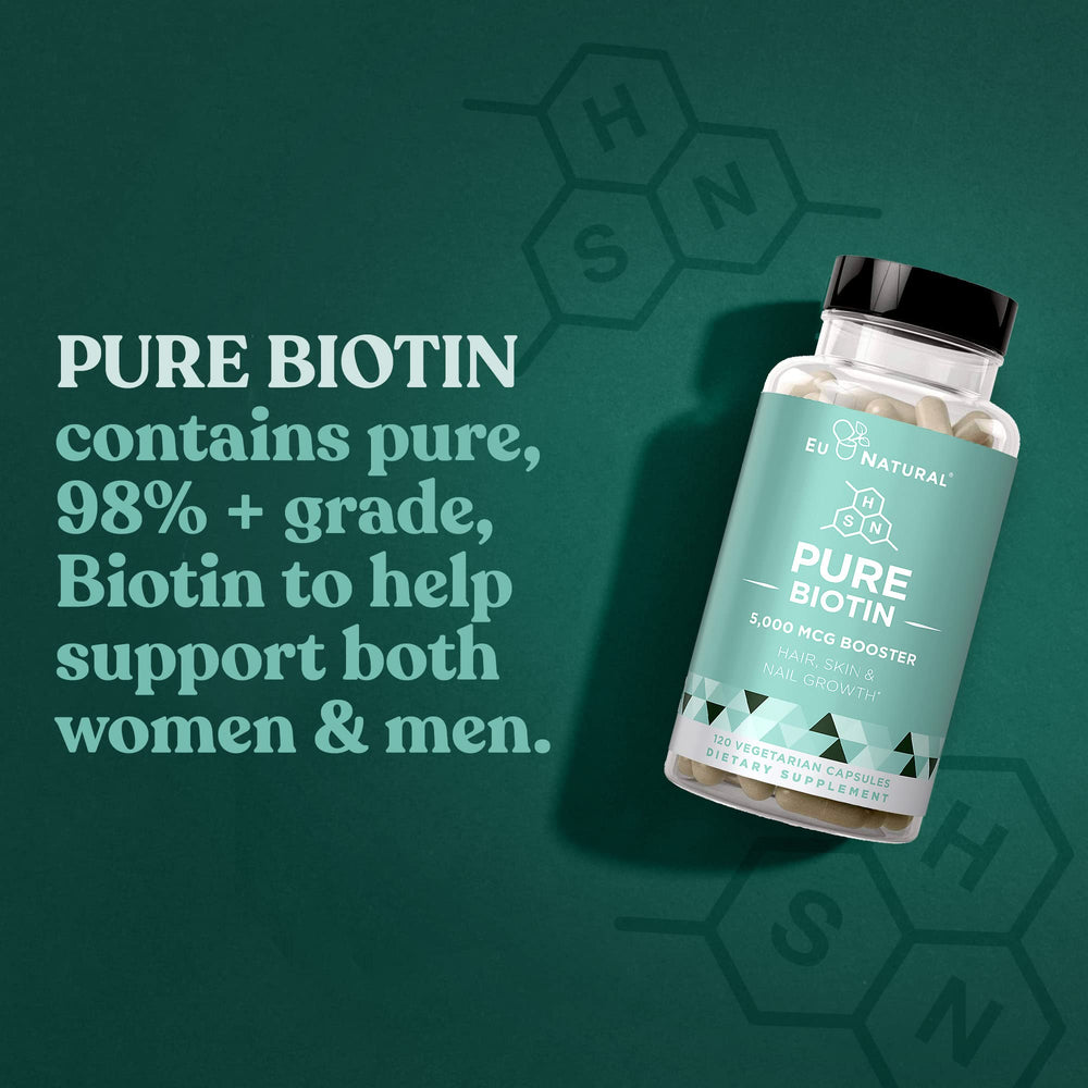 Biotin 5000 mcg vegan soft capsules in bottle