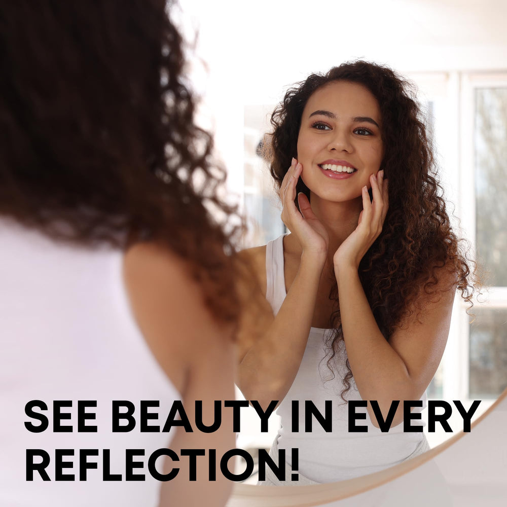 Hair, skin and nails care concept with healthy glow imagery