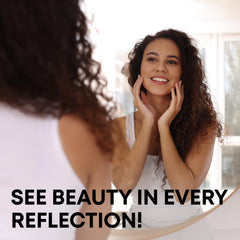 Hair, skin and nails care concept with healthy glow imagery