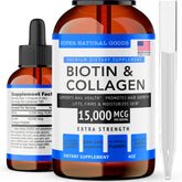 Front view of Biotin & Collagen vitamins bottle