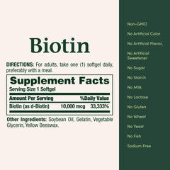 Biotin supports energy metabolism and nervous system health