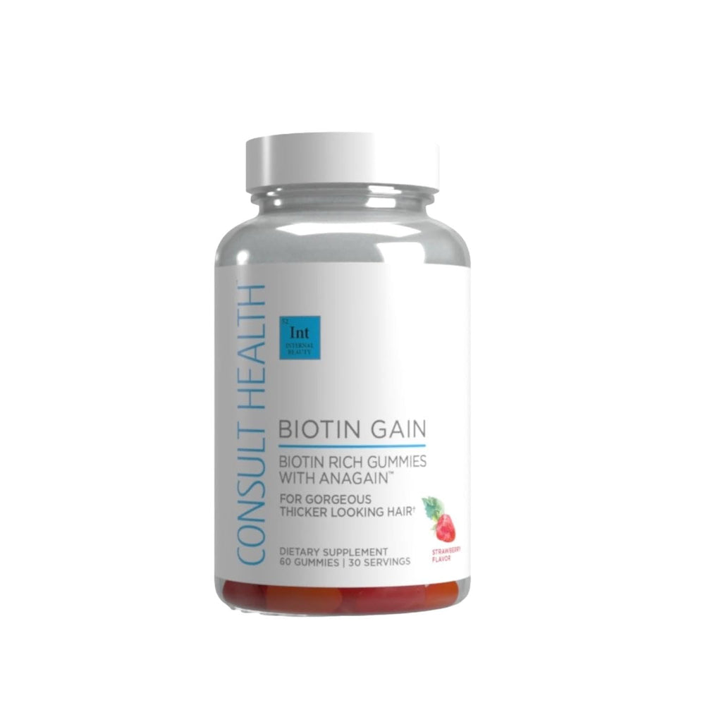 Biotin GAIN Gummies bottle with ANAGAIN label