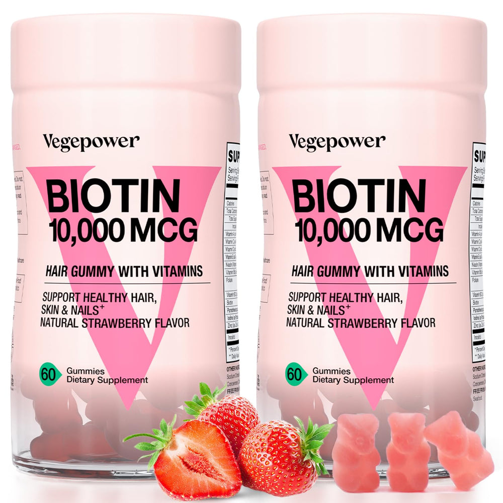 Biotin Gummies 10000mcg hero bottle