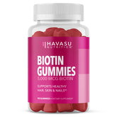 Bottle of 5000mcg Biotin Gummies for hair, skin and nails