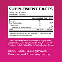 Strawberry-flavored vegan Biotin gummies