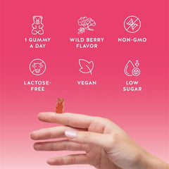 Nutrition facts panel for biotin gummies