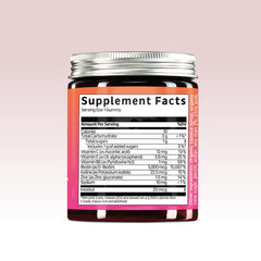 Product packaging and bottle on white background