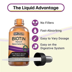 SBR Biotin Liquid Drops Vanilla bottle on white background