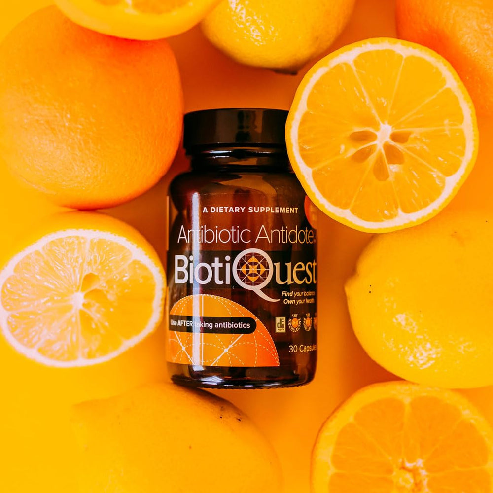 Gluten-free, Non-GMO probiotic capsules for balancing gut after antibiotics